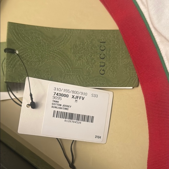 Gucci White Tank Top with Red and Blue Logo - Picture 2 of 4
